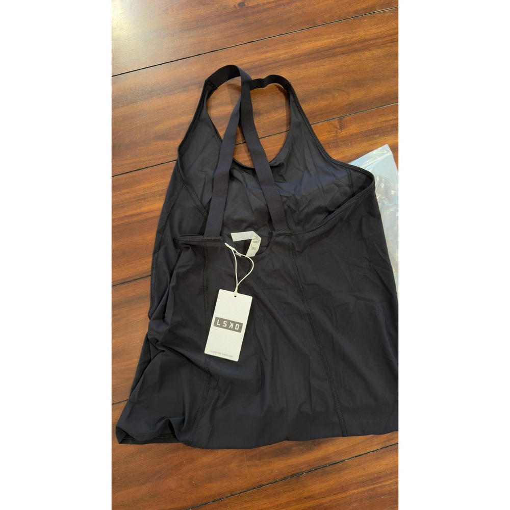 LSKD Rush Performance Tank Black WTNK01575-Black-L Womens Large NWT